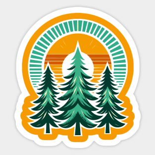 Pine tree forest Sticker